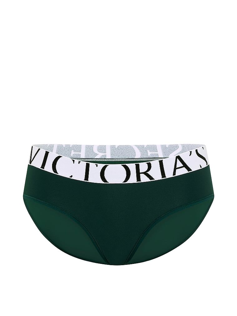 Chiloți cu logo-ul Cool Hiphugger. Produsul este verde și provine din colecția Victoria's Secret.