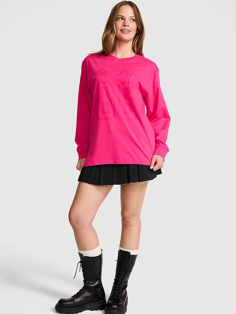 Tricou Campus Cotton cu mânecă lungă