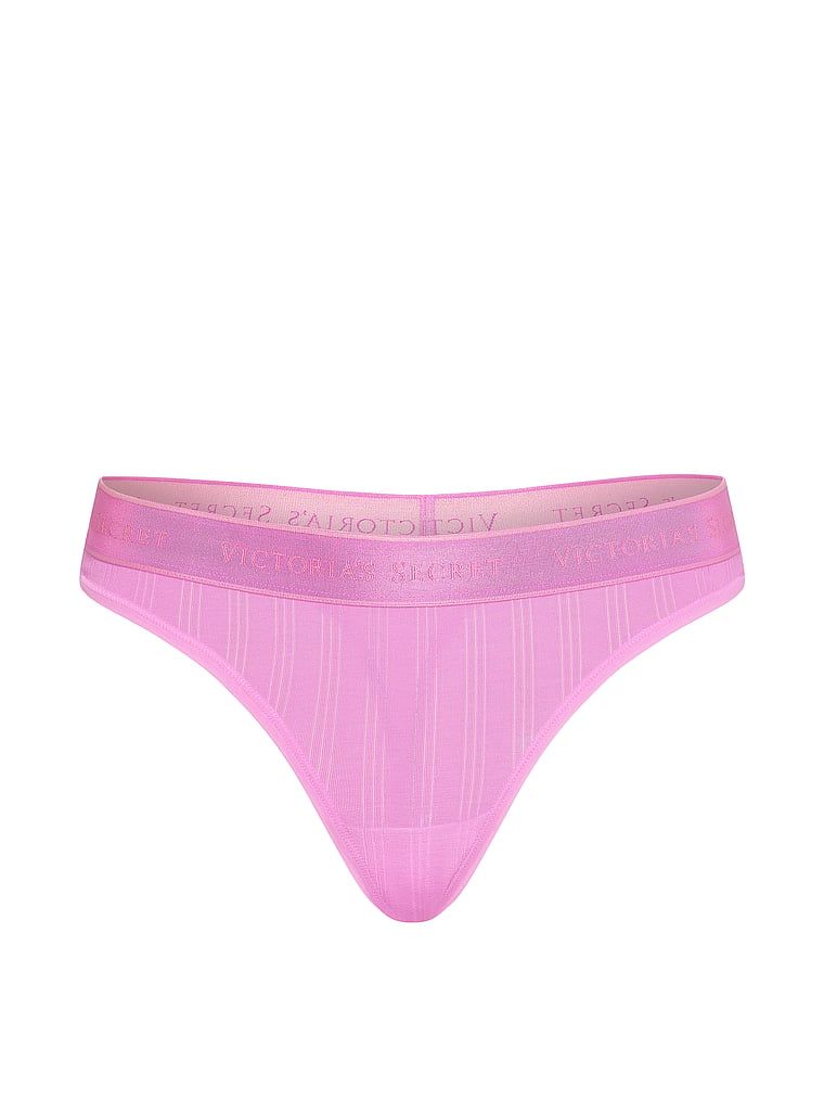 Tanga din stil SoSoft Ultra-Fine Logo. Produsul este roz și provine din colecția Bumbac.