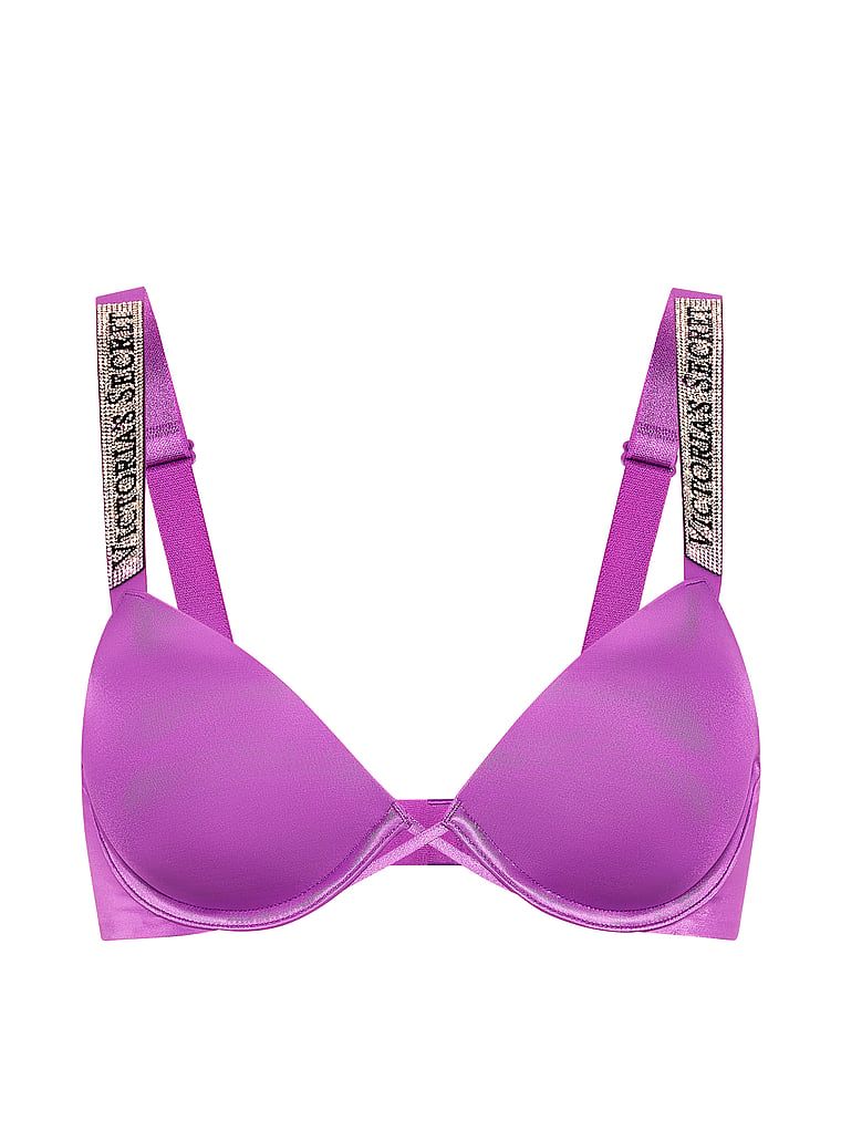 Sutien push-up Shine Strap. Produsul este de culoare mov și provine din colecția Very Sexy.