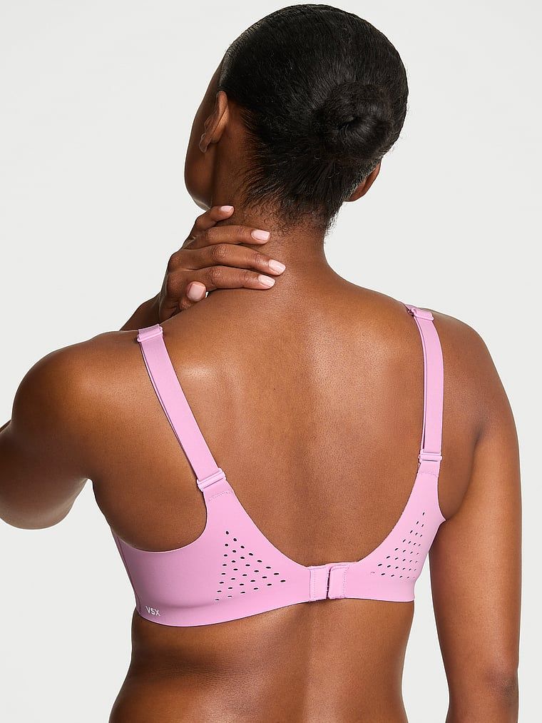 Sutien sport cu decolteu în V VSX Featherweight. Produsul este de culoare violet și provine din colecția VSX.