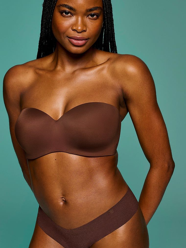Sweetheart Strapless Strapless Strapless Ușor căptușit. Produsul este de culoare maro și provine din colecția Victoria's Secret Bar.