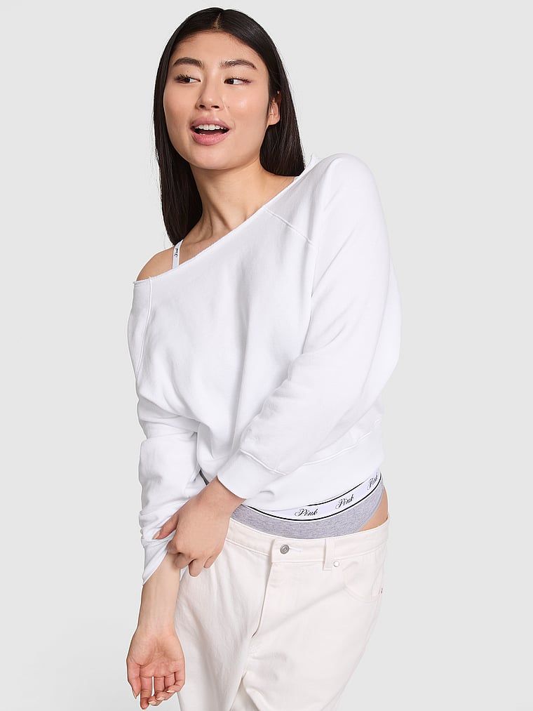 Bluză sport Ivy cu umerii la vedere din material fleece