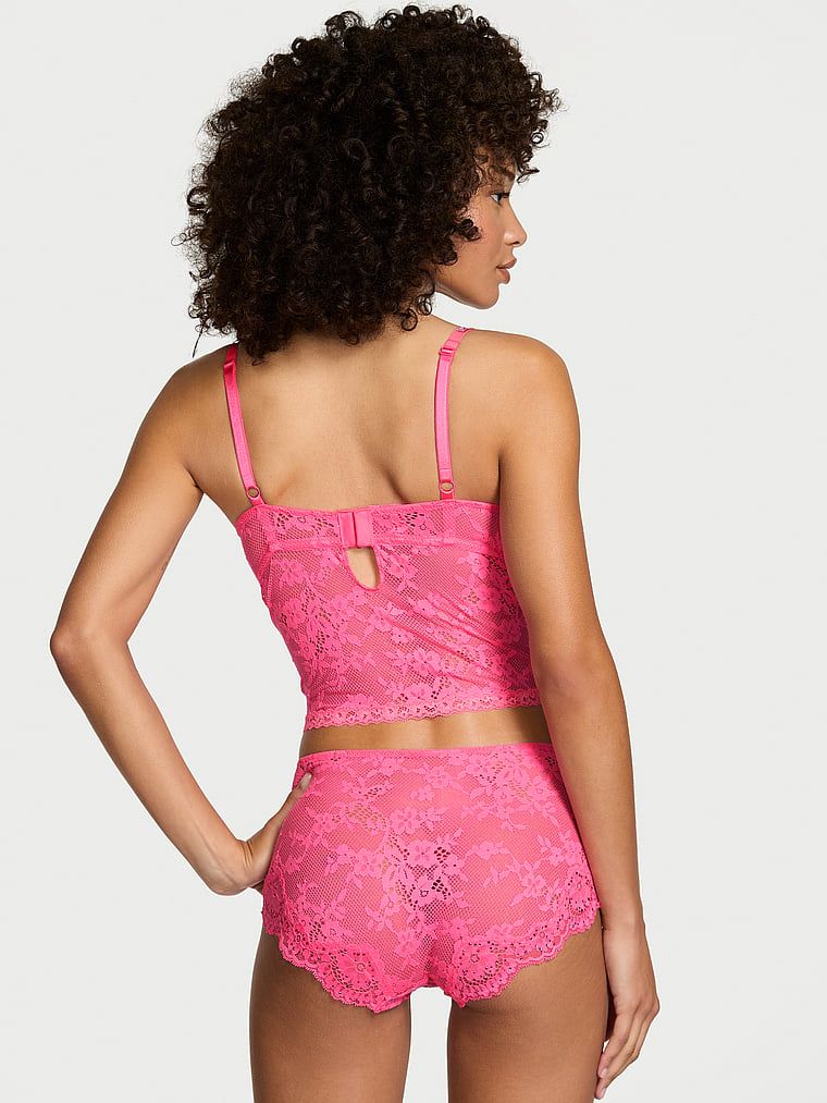 Set de dormit Twinkle Lace Sabrina Lace. Produsul este de culoare roz și provine din colecția Dream Angels.