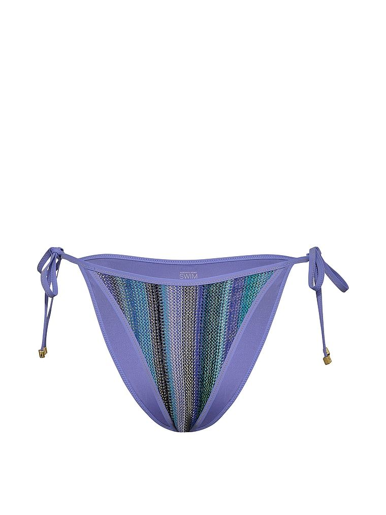 Shimmer Stripe Pantalon de bikini obraznic. Produsul este modelat și provine din colecția Victoria's Secret Swim.