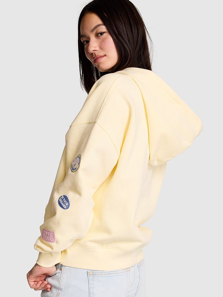 PINK Hanorac Campus Fleece cu fermoar