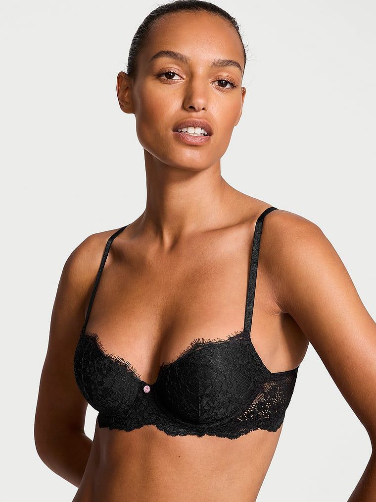 Dream Angels Sutien Demi din dantelă, cu căptușeală subțire și acoperire clasică