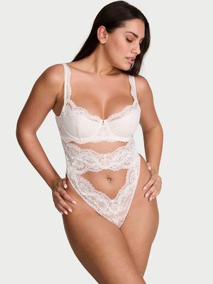 Dream Angels Piesă Teddy Balconette cu ridicare, din dantelă Dare to Dream