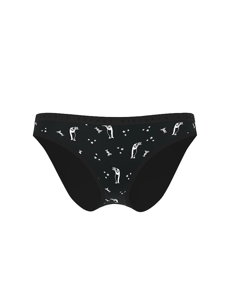 Chiloți de bikini din bumbac. Produsul este modelat și provine din colecția Victoria's Secret.