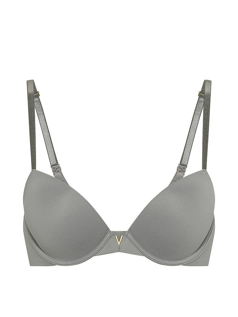Sutien neted cu push-up. Produsul este de culoare gri și provine din colecția Love Cloud.