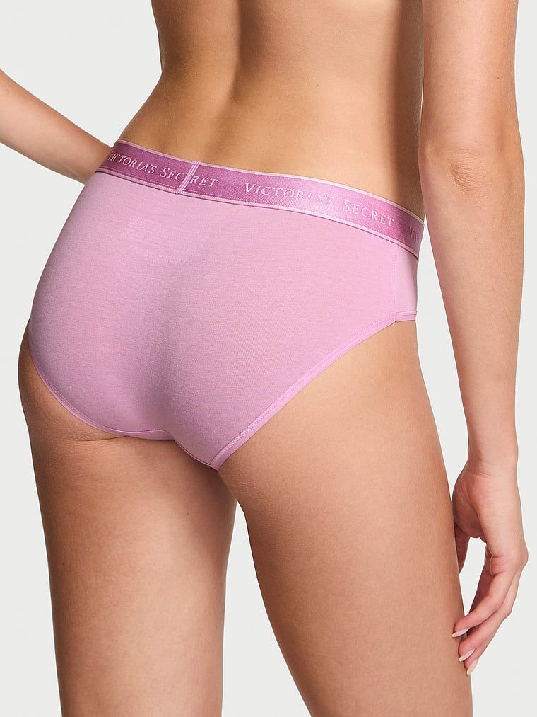 Chiloți din bumbac cu logo Hiphugger în talie. Produsul este de culoare violet și provine din colecția Cottumbac.