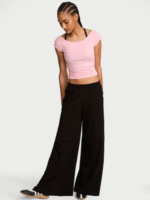 Angel Essentials Pantaloni de trening din frotir, largi, Off-Duty