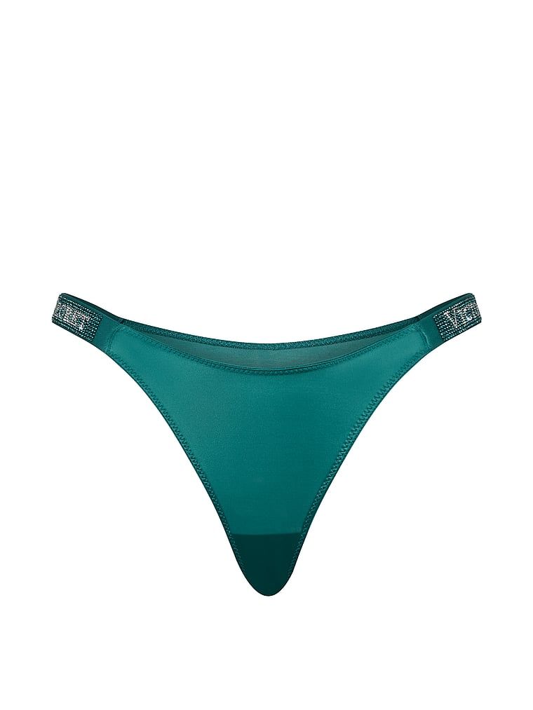 Chiloți brazilieni cu dungi braziliene Shine Strap. Produsul este de culoare albastră și provine din colecția Very Sexy.