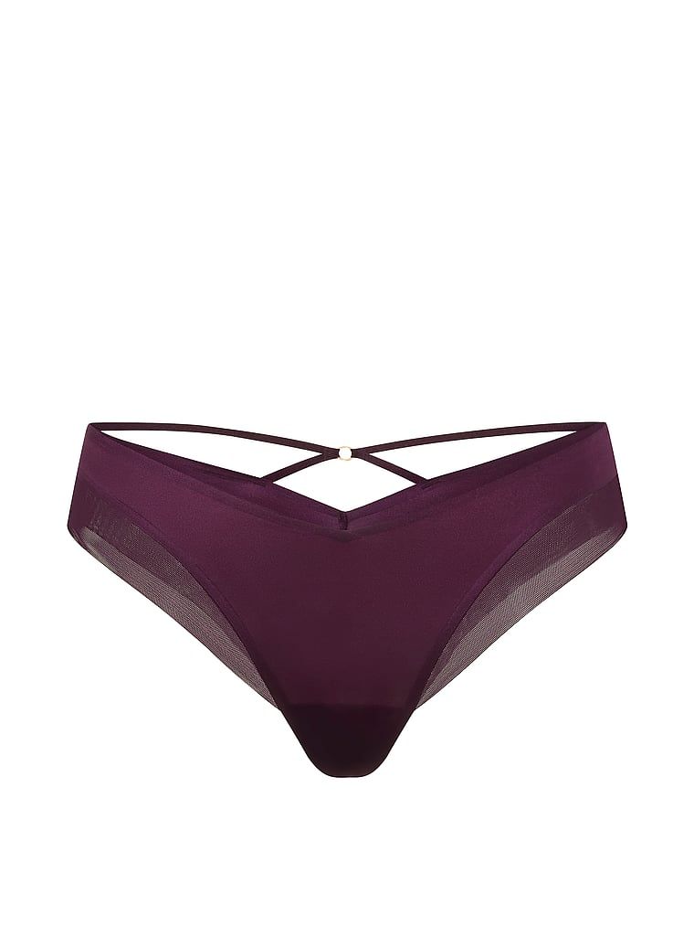 Chiloți cu bretele pe spate Sheer Reveal Cheeky. Produsul este de culoare mov și provine din colecția Very Sexy.