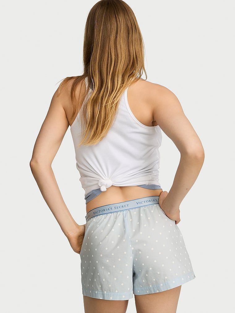 Pantaloni scurți de pijama Heritage din bumbac Mix & Match. Produsul are o culoare cu model și provine din colecția Victoria's Secret.
