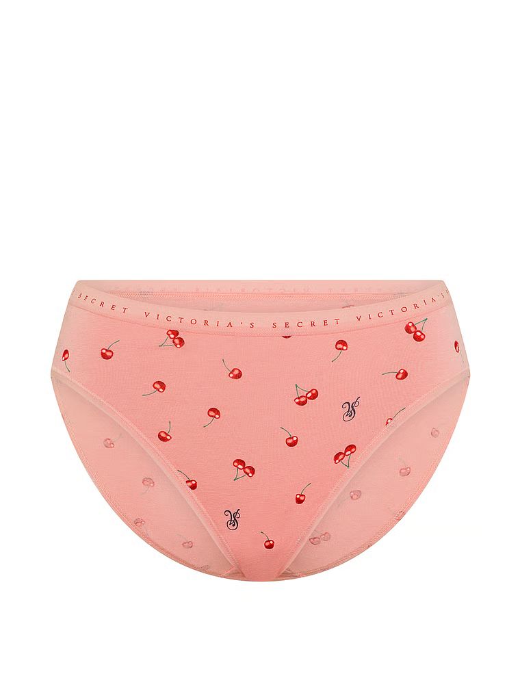 Chiloți din bumbac cu picioare înalte, pantaloni scurti cu picior înalt. Produsul are o culoare cu model și provine din colecția Victoria's Secret.