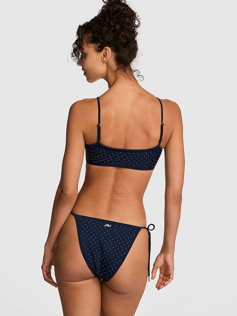 Slip bikini cheeky cu legături laterale
