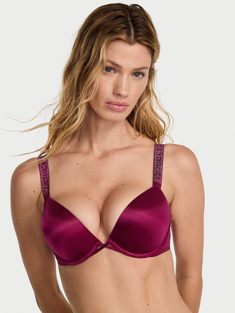 Very Sexy Sutien Push-up Bombshell cu bretele strălucitoare Add-2-Cups