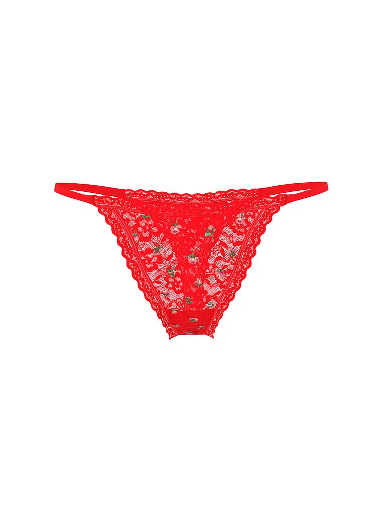 Tanga din dantelă. Produsul este de culoare florală și provine din colecția Lacie.