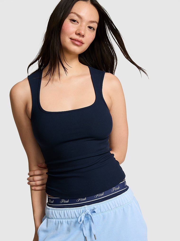 Maiou All-Day Soft Rib cu decolteu pătrat