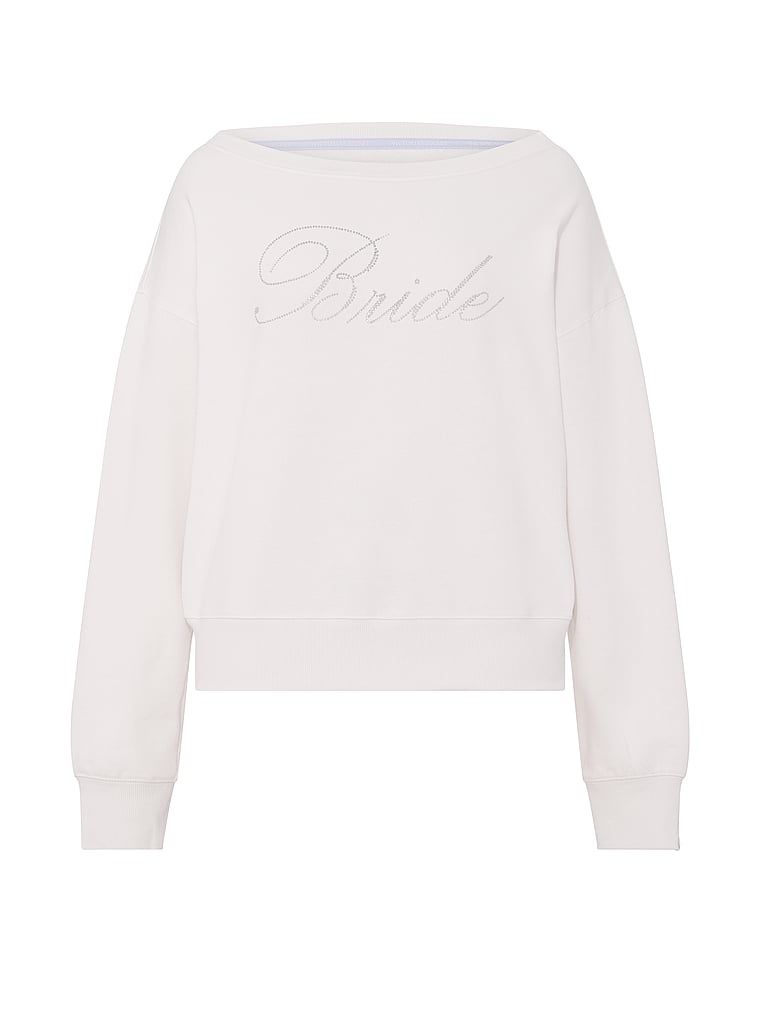 Hanorac de bumbac pentru mireasă Mireasa de mireasă. Produsul este alb și provine din colecția Angel Essentials.