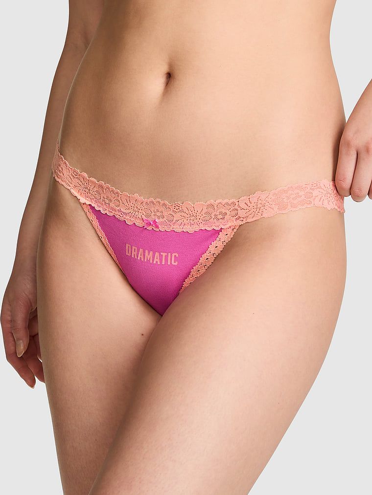 Chiloți string bikini din bumbac