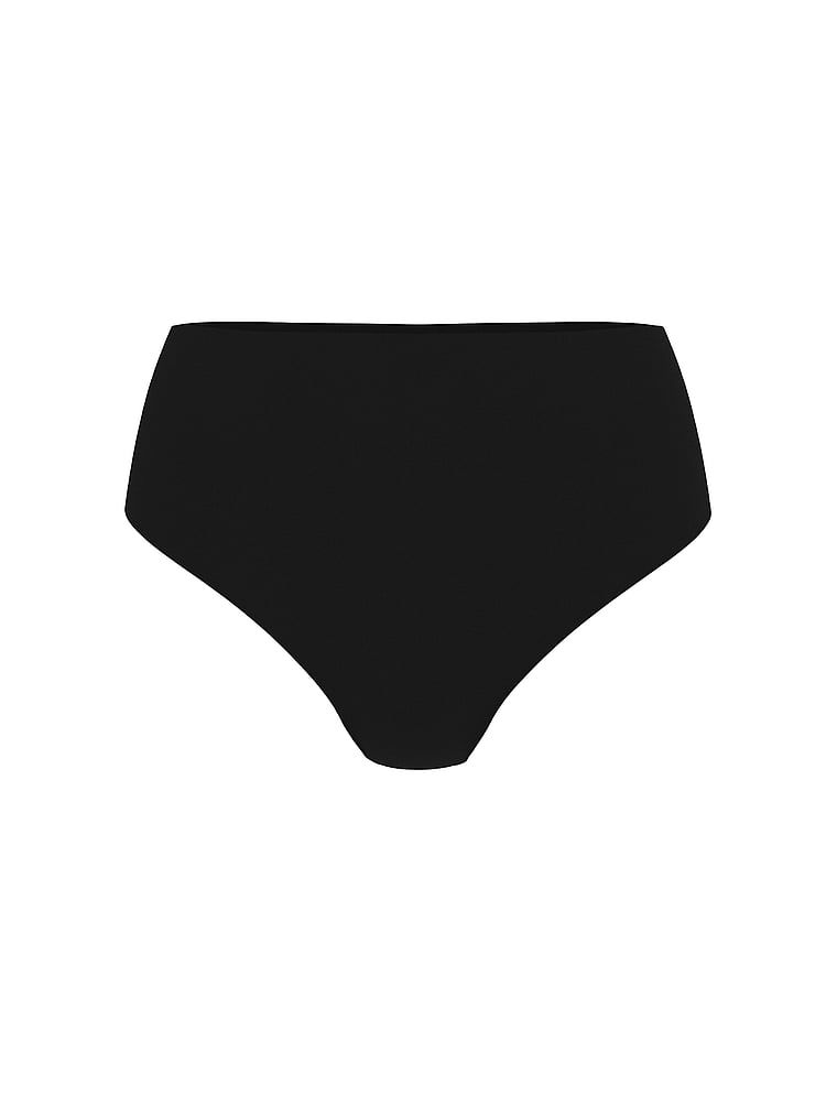 Tanga fără cusături cu talie înaltă No-Show. Produsul este negru și provine din colecția No-Show.