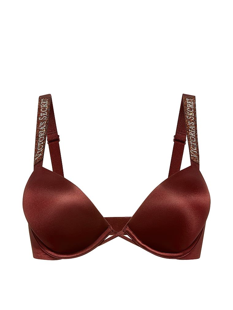 Sutien măritor push-up 2 mărimi Bombshell Shine Strap. Produsul este modelat și provine din colecția Very Sexy.