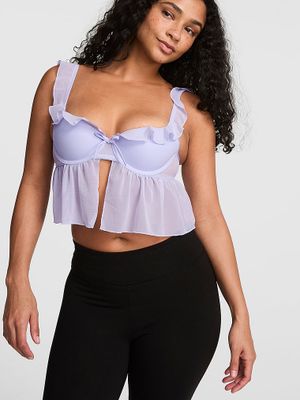 Top sutien babydoll ușor căptușit GRWPINK