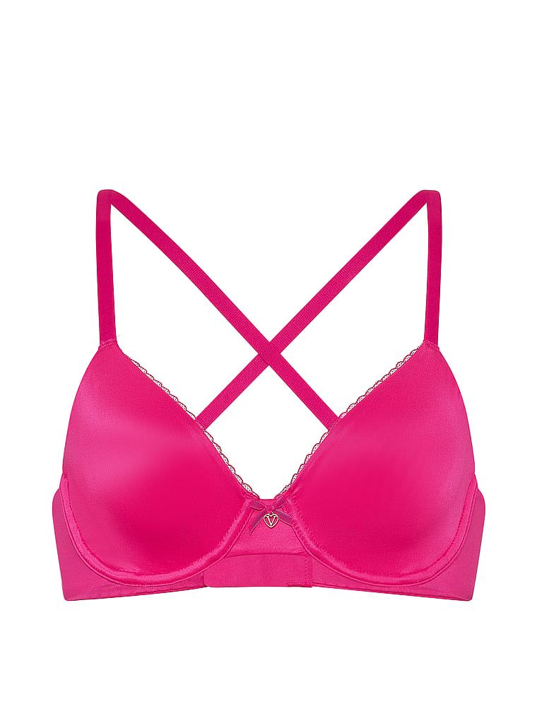 Invisible Lift, sutien neted demi fără căptușeală. Produsul este roz și provine din colecția Body by Victoria.