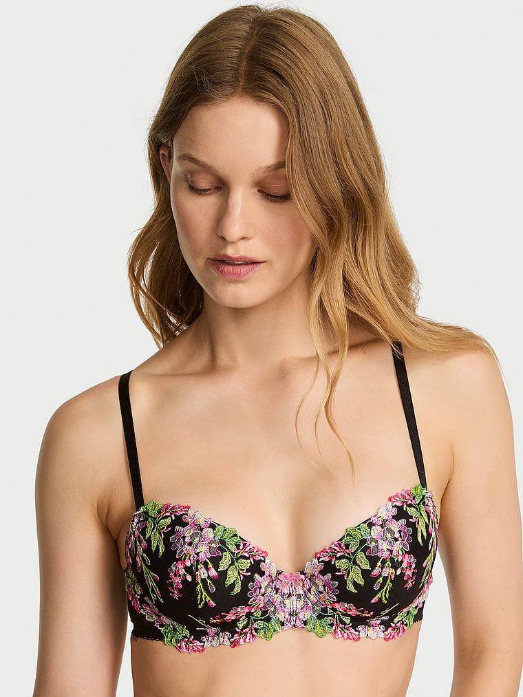 Dream Angels Sutien Demi cu broderie cu glicină și căptușeală subțire