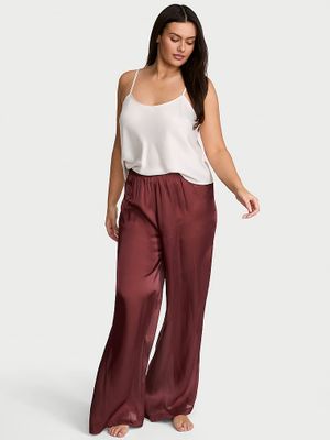 Victoria's Secret Pantaloni largi din satin transparent premium