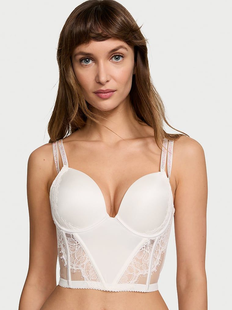 Very Sexy Top cu corset cu Push-Up din dantelă Double Shine Strap