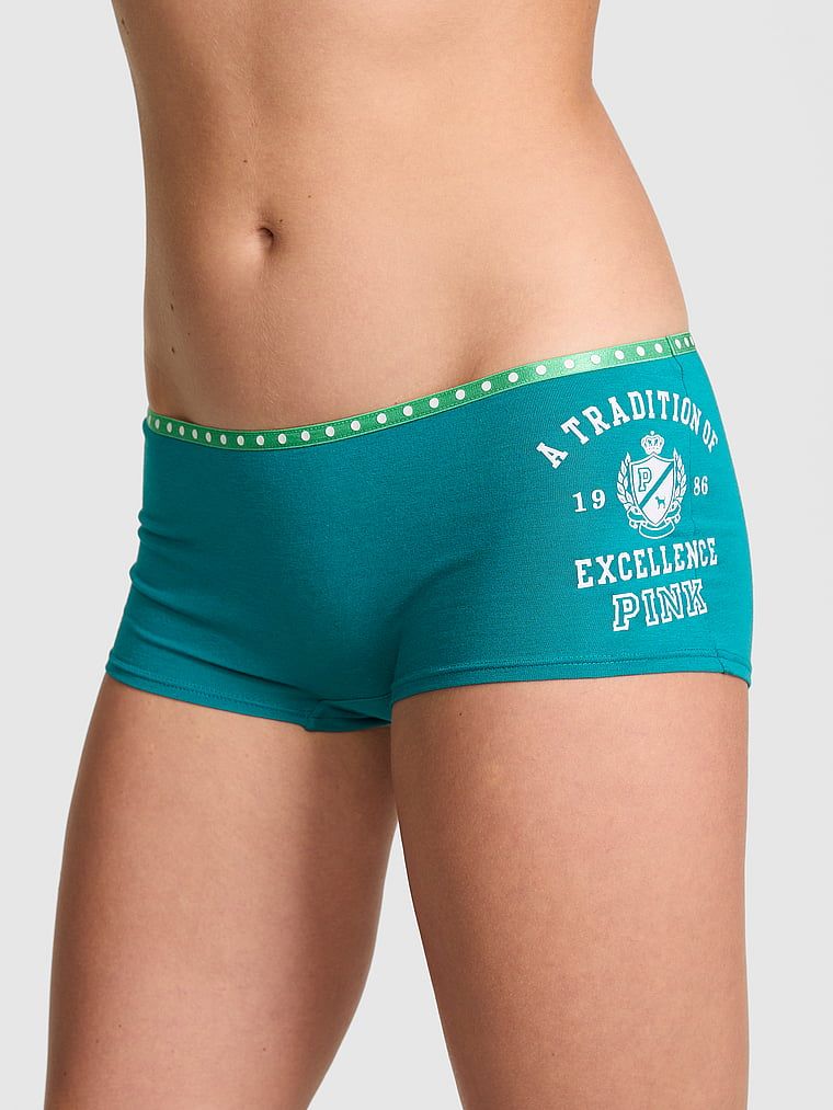 Chilot boyshort din bumbac cu logo PINK