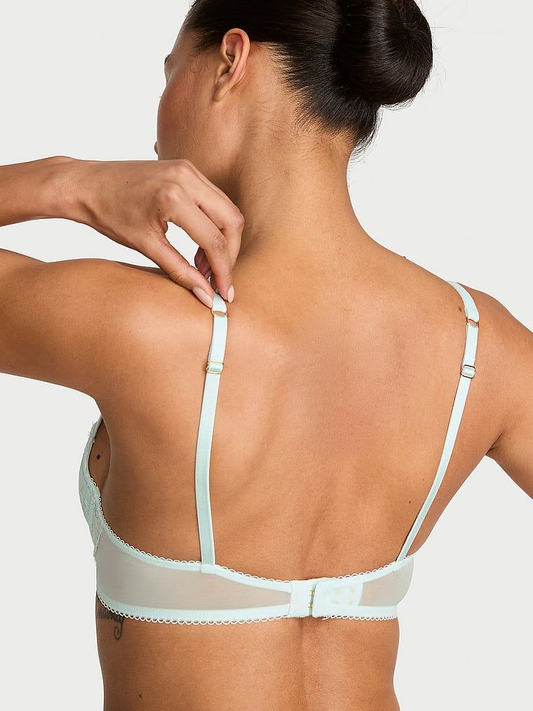 Wicked Mesh-Trim, sutien balconet fără căptușeală. Produsul este albastru și provine din colecția Dream Angels.