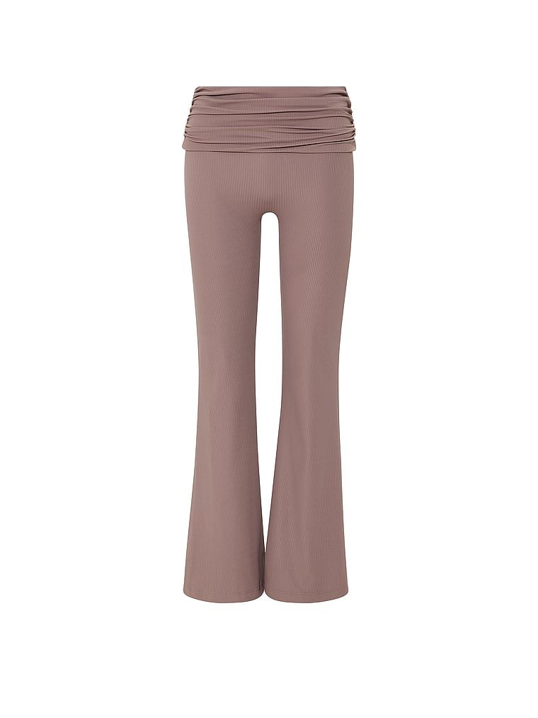 Colanți cu nervuri și talie cu volane, VSX Elevate Flare. Produsul este de culoare gri și provine din colecția VSX.