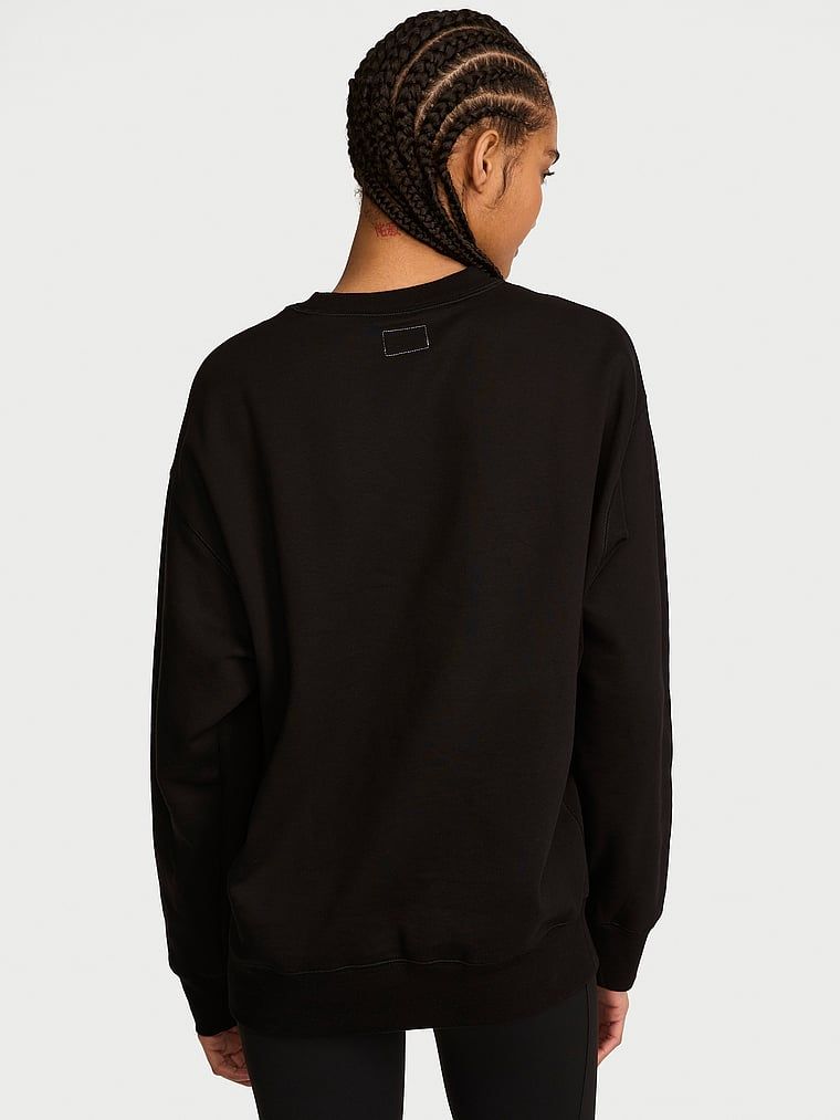 Hanorac din bumbac fleece fără efort. Produsul este negru și provine din colecția Angel Essentials.