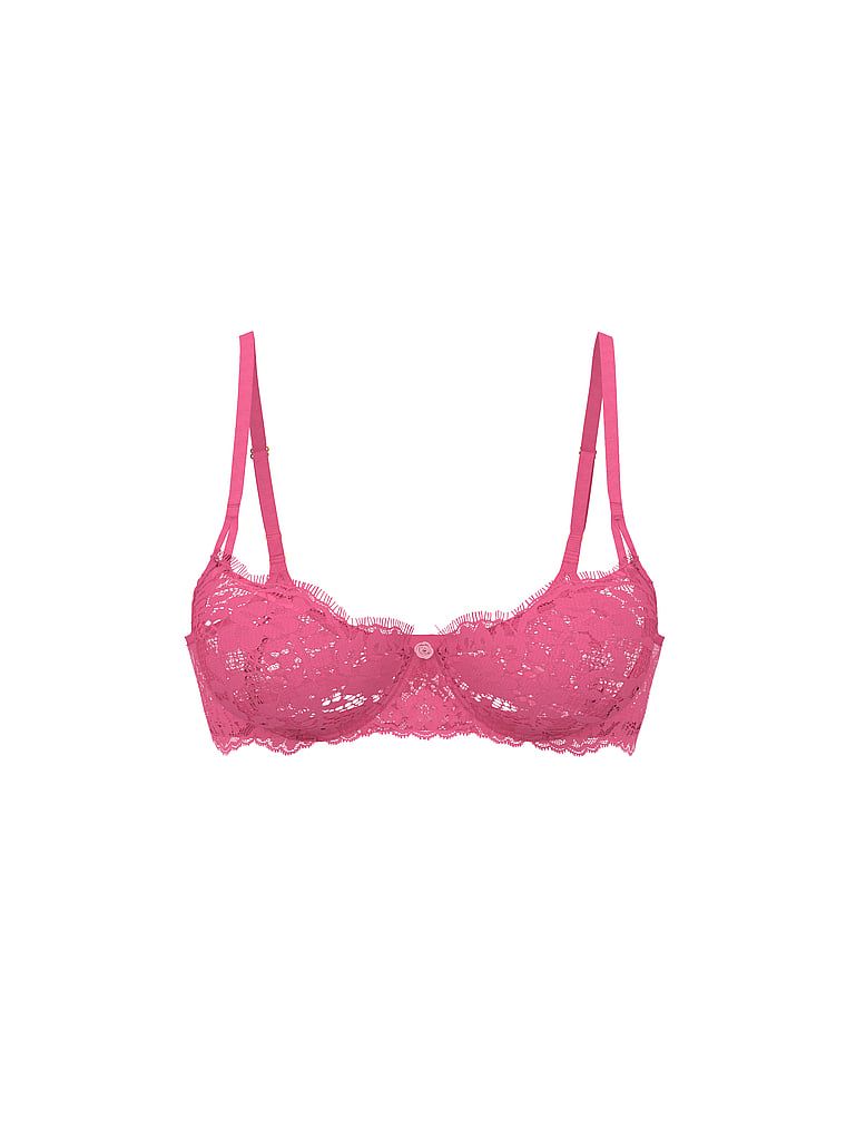 Wicked Lace Balconette fără sutien balconette cu căptușeală. Produsul este roz și provine din colecția Dream Angels.