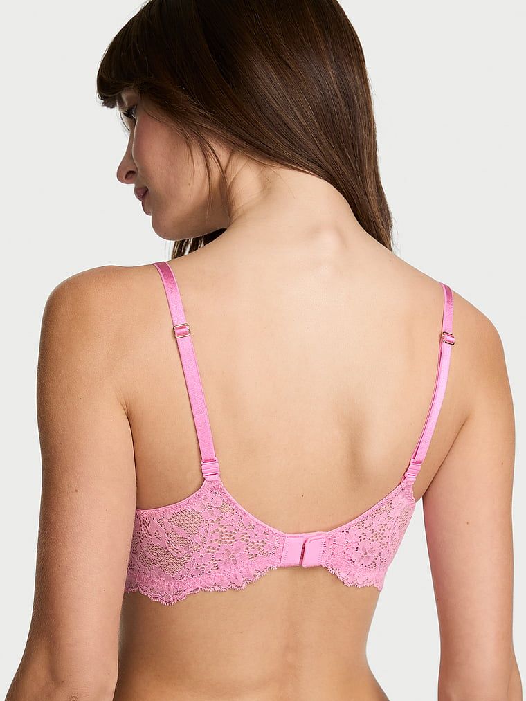 Wicked Lace Balconette fără sutien balconette cu căptușeală. Produsul este roz și provine din colecția Dream Angels.