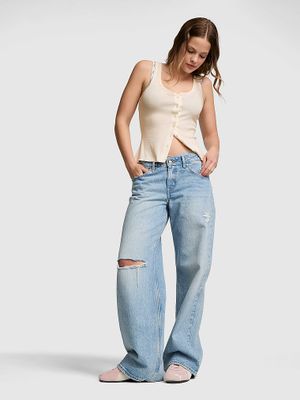 Top striat cu nasturi