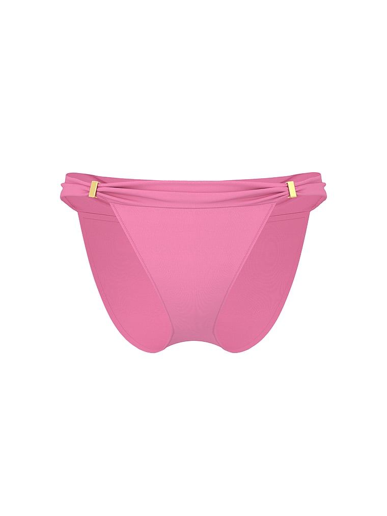 Slip esențial de bikini Harlow. Produsul este roz și provine din colecția Victoria's Secret Swim.