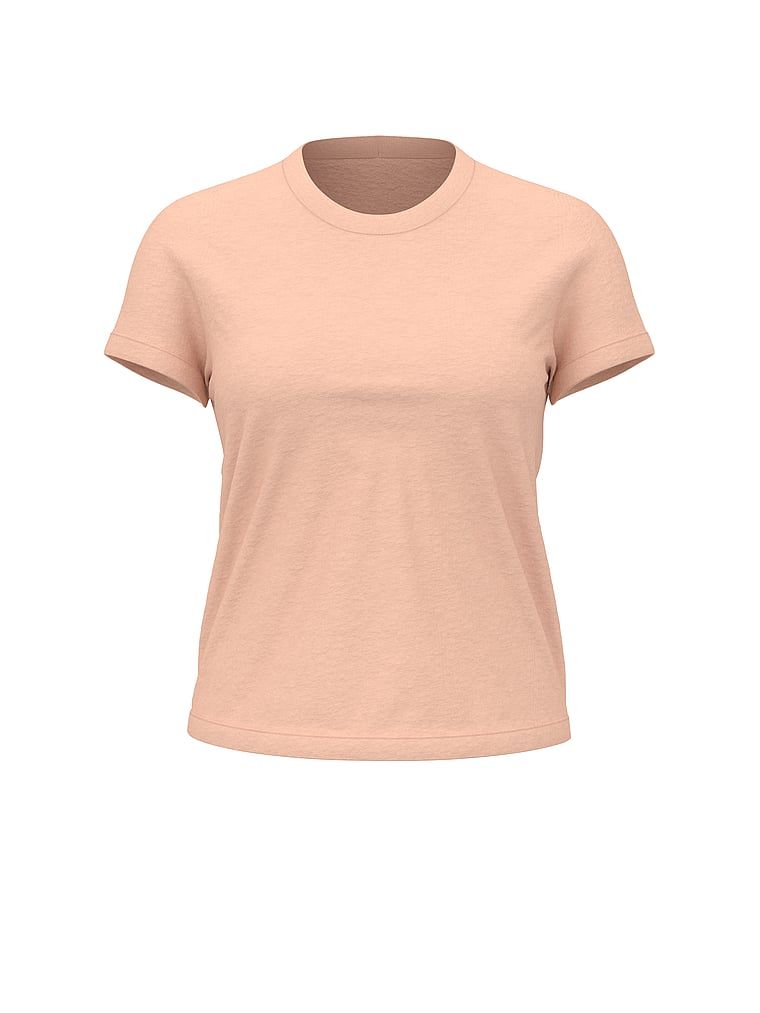 Tricou de dormit din bumbac Mix & Match. Produsul este roz și provine din colecția Victoria's Secret.