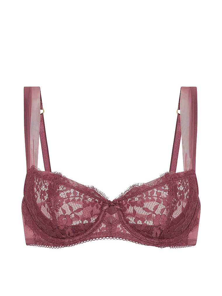 Wicked Mesh-Trim, sutien balconet fără căptușeală. Produsul este roz și provine din colecția Dream Angels.