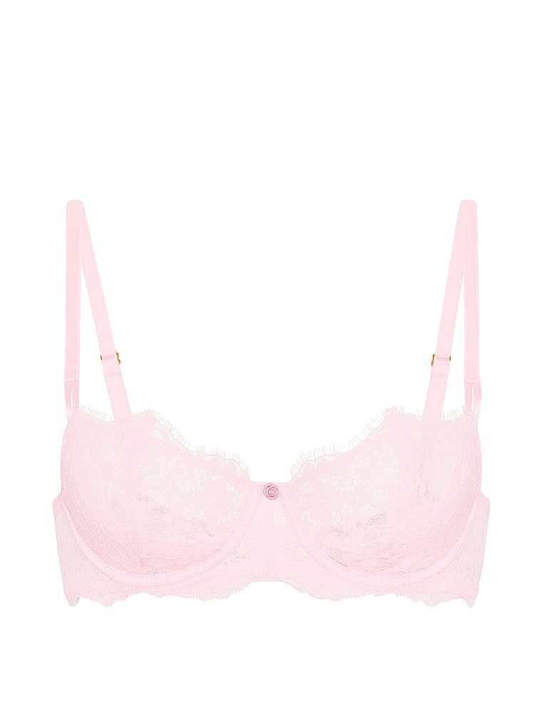 Wicked Lace Balconette sutien balconette fără căptușeală. Produsul este roz și provine din colecția Dream Angels.