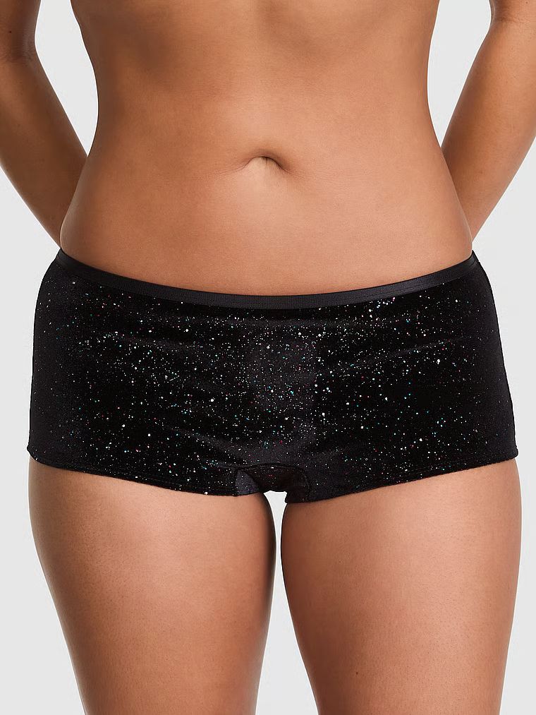 PINK Chiloți boyshort din catifea Plush Touch