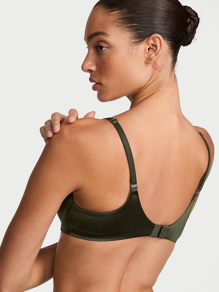 Sutien ușor căptușit, cu balconet FlexFactor. Produsul este verde și provine din colecția Body by Victoria.
