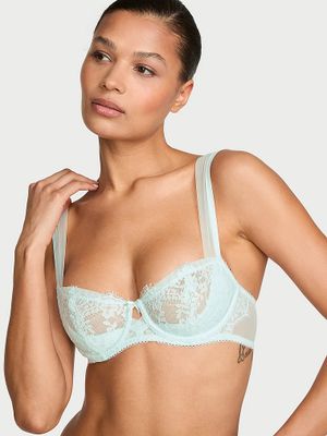 Dream Angels Sutien Balconette Wicked fără căptușeală, din dantelă cu margini din plasă