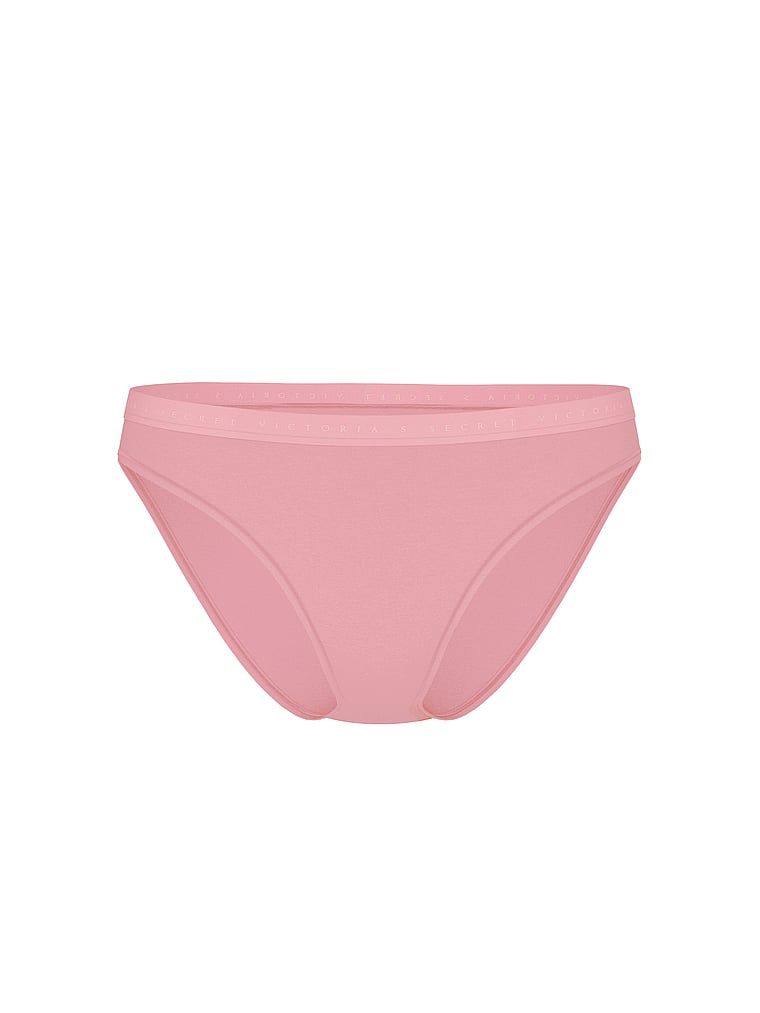 Chiloți de bikini din bumbac. Produsul este roz și provine din colecția Victoria's Secret.