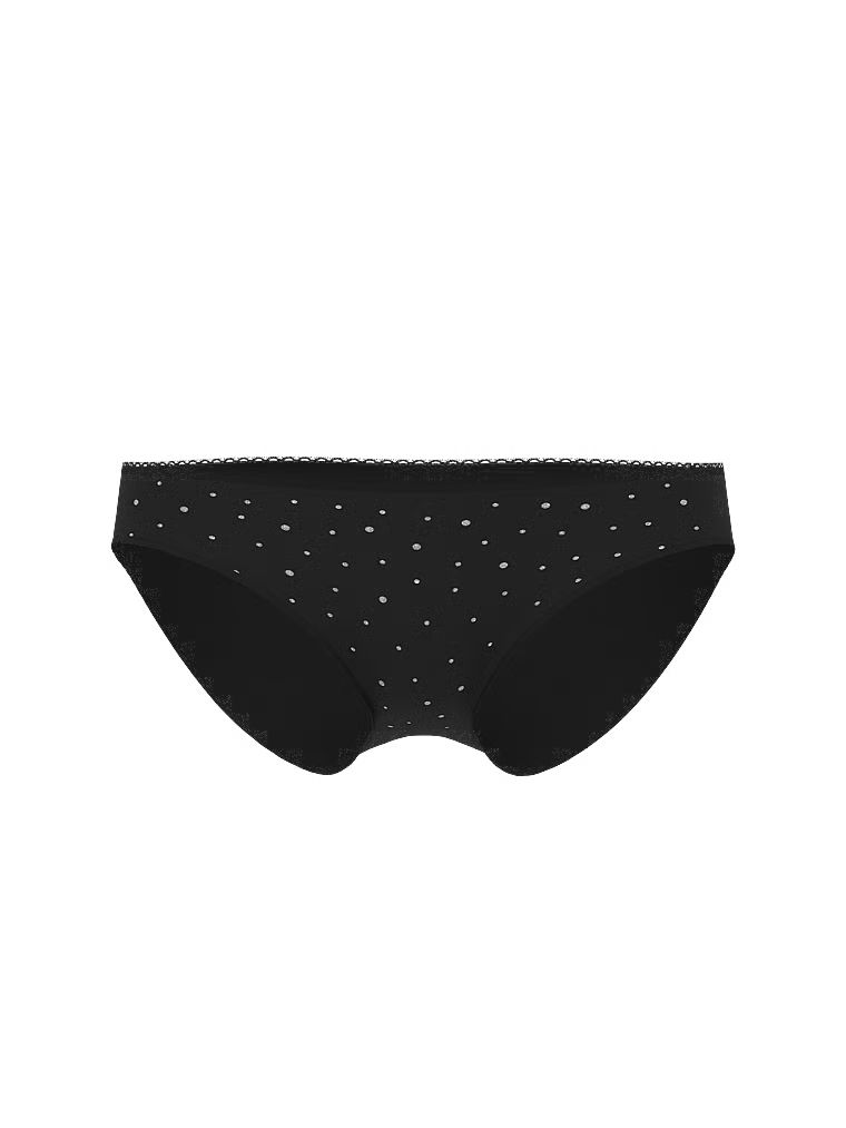Chiloți din bumbac cu paiete Sparkle Hiphugger. Produsul este negru și provine din colecția Victoria's Secret.