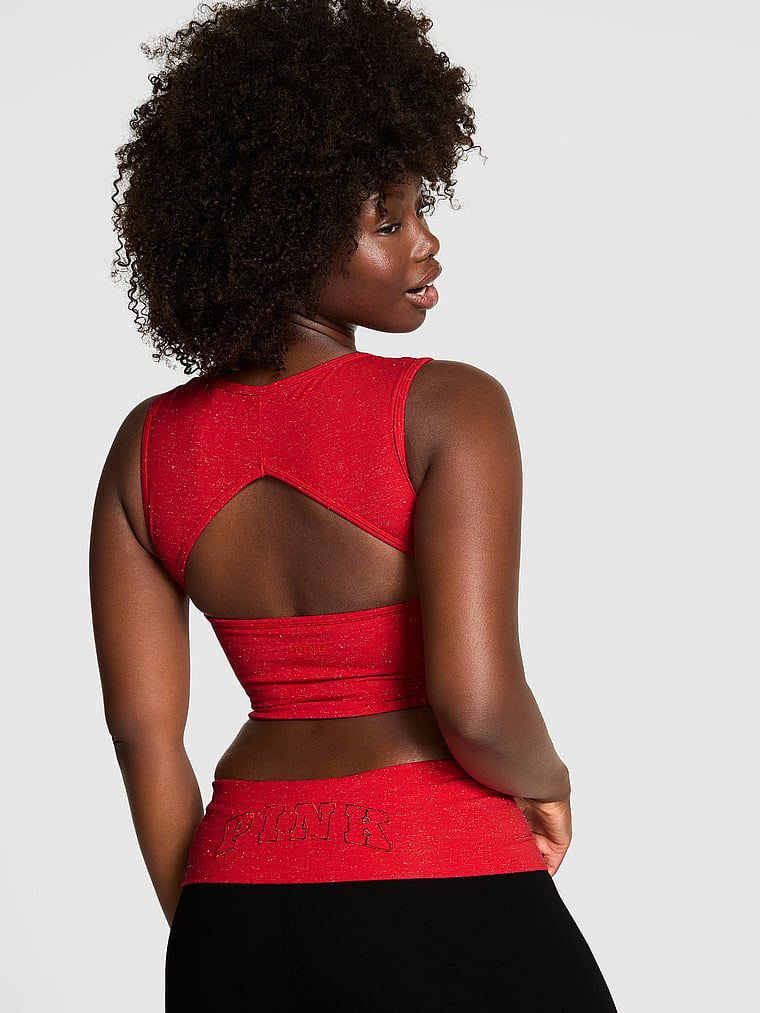 PINK Sutien All-Day Cotton Henley Scoop